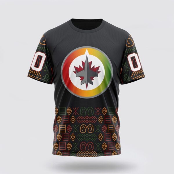 Personalized NHL Winnipeg Jets 3D T Shirt Special Design For Black History Month Unisex Tshirt