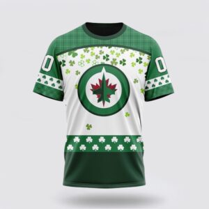 Personalized NHL Winnipeg Jets 3D T Shirt Special Design For St Patrick Day Unisex Tshirt 1