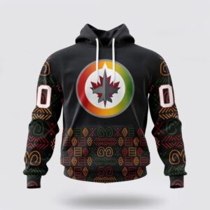 Personalized NHL Winnipeg Jets Hoodie Special Design For Black History Month 3D Hoodie 2 1