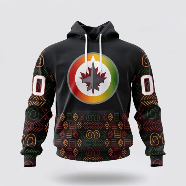 Personalized NHL Winnipeg Jets Hoodie Special Design For Black History Month 3D Hoodie
