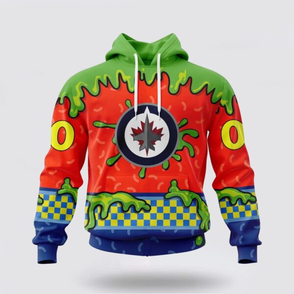 Personalized NHL Winnipeg Jets Hoodie Special Nickelodeon Design 3D Hoodie