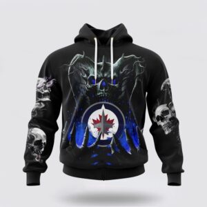 Personalized NHL Winnipeg Jets Hoodie Special Skull Art Design 3D Hoodie 1 1