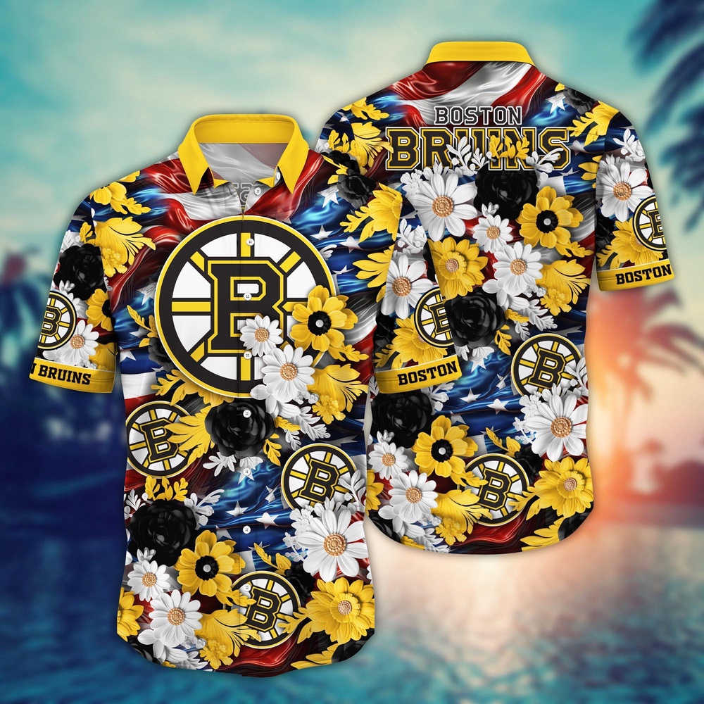 NHL Boston Bruins Hawaii Shirt Independence Day Summer Shirts