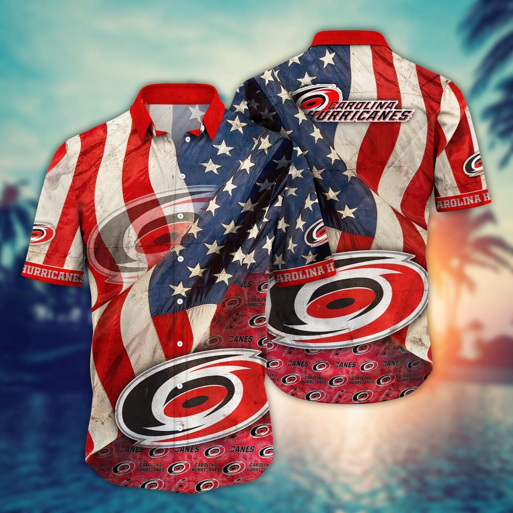 NHL Carolina Hurricanes Flower Hawaii Shirt For Fans Summer Aloha Shirts