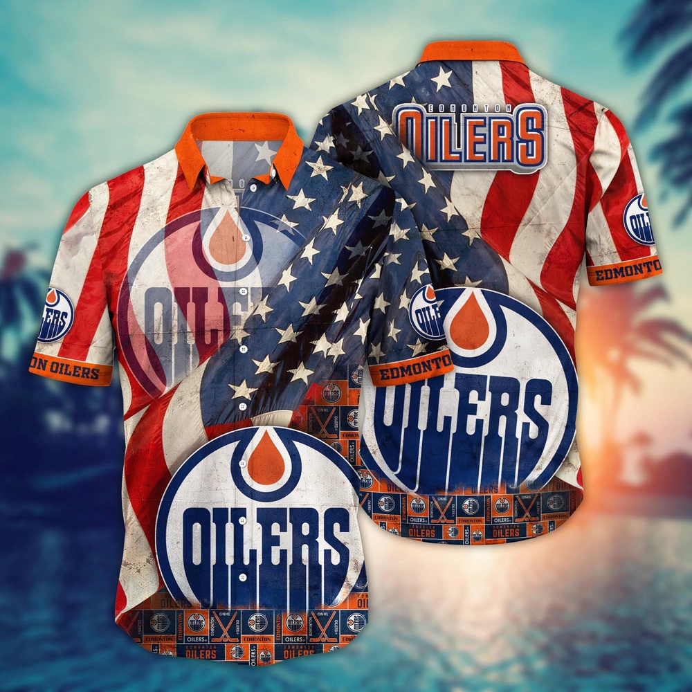 NHL Edmonton Oilers Flower Hawaii…