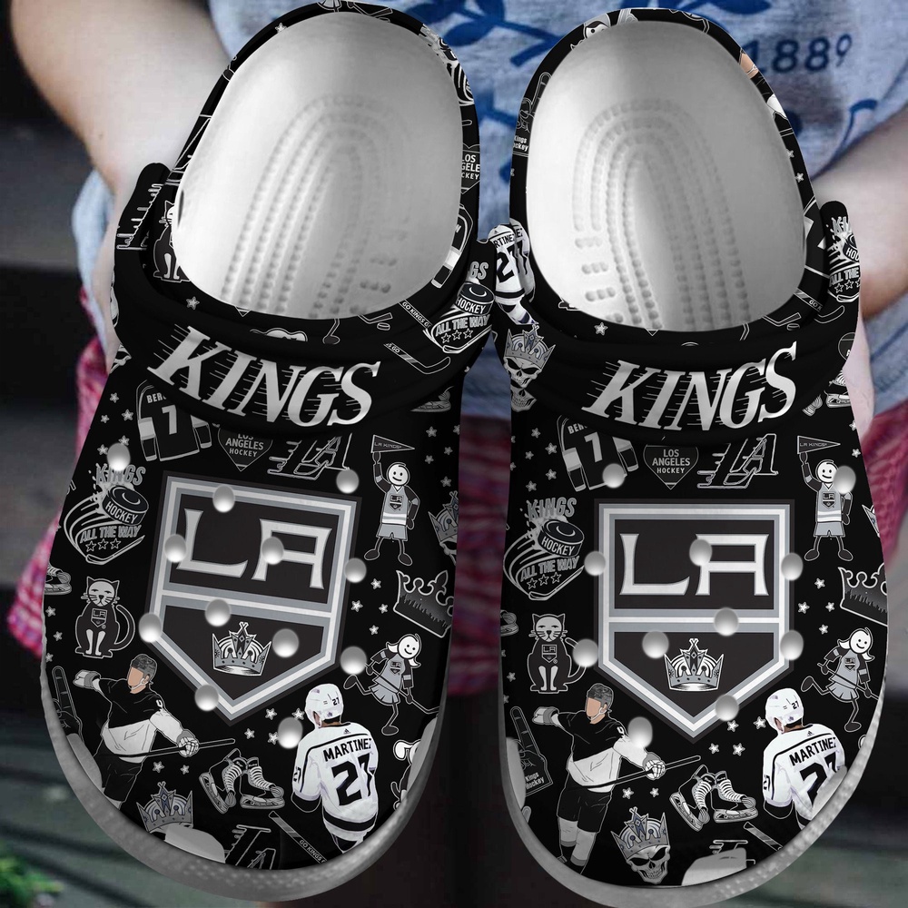 NHL Los Angeles Kings Crocs Crocband Hockey Clogs Shoes Comfortable