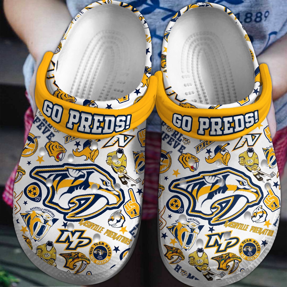 NHL Nashville Predators Clogs Shoes…