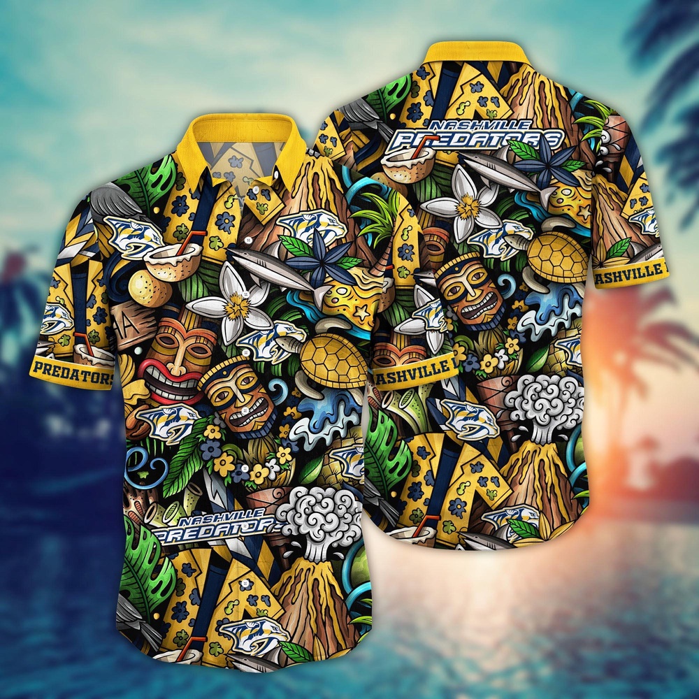 NHL Nashville Predators Flower Hawaii…