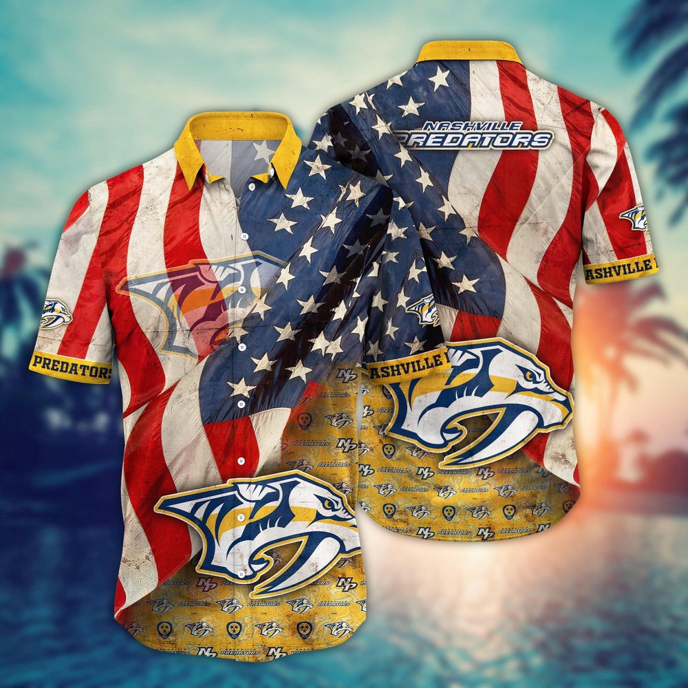 NHL Nashville Predators Flower Hawaii…