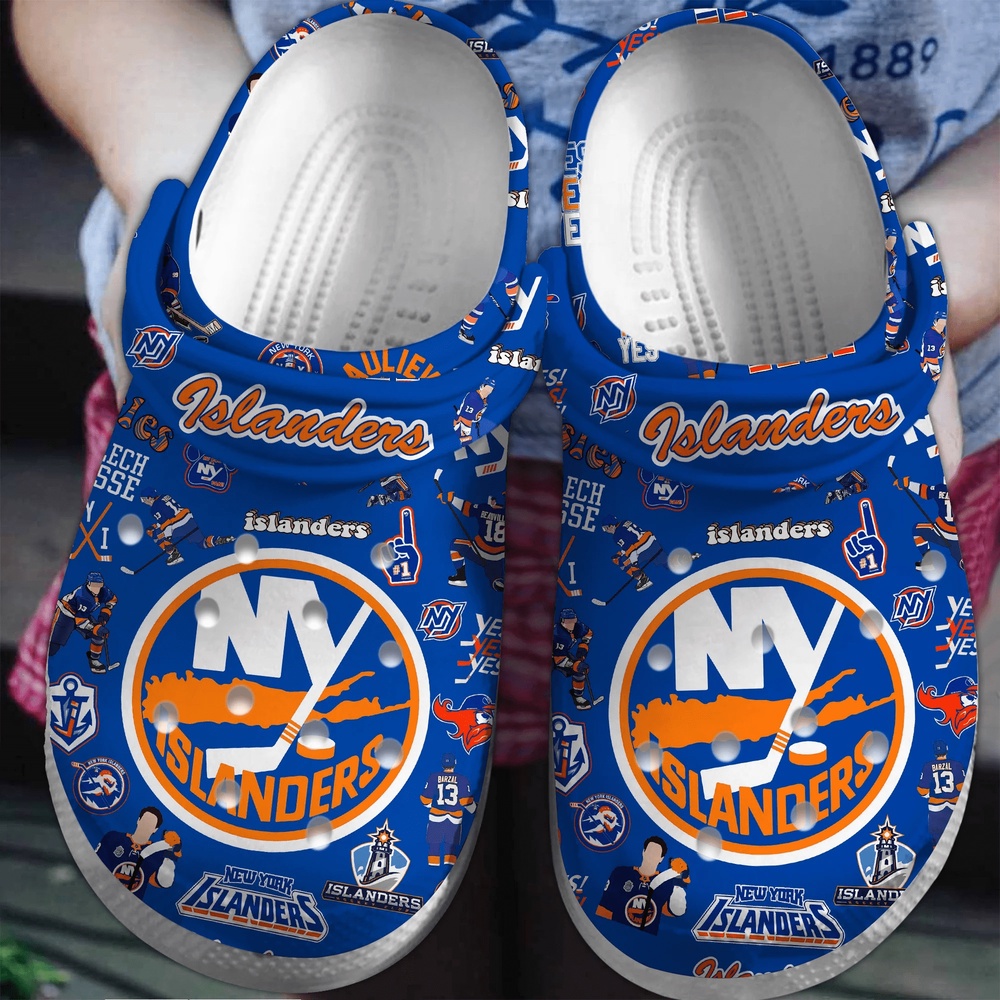 NHL New York Islanders Crocs Crocband Hockey Clogs Shoes Comfortable