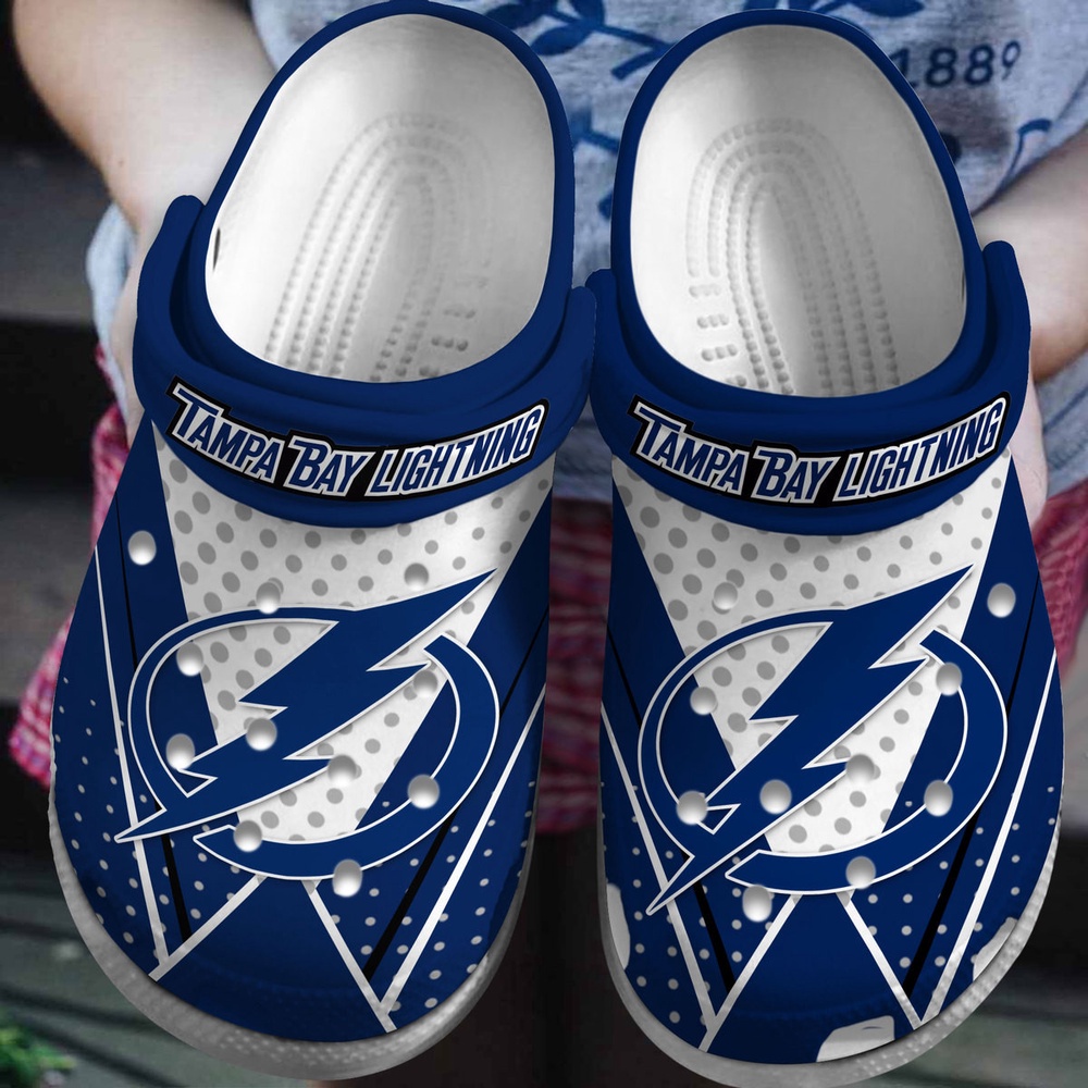 NHL Tampa Bay Lightning Crocs Crocband Hockey Clogs Shoes Comfortable