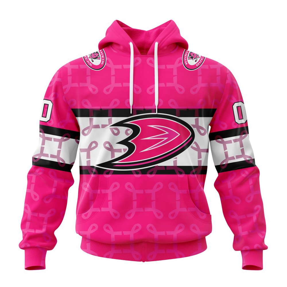 Personalized NHL Anaheim Ducks I Pink I Can In October We Wear Pink Breast Cancer 3D Hoodie