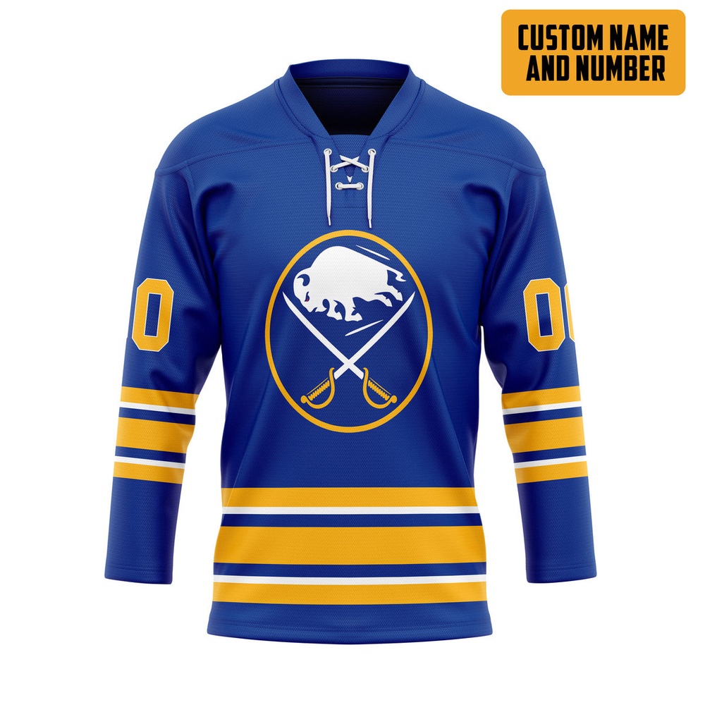 Personalized NHL Blue Buffalo Sabres Hockey Jersey