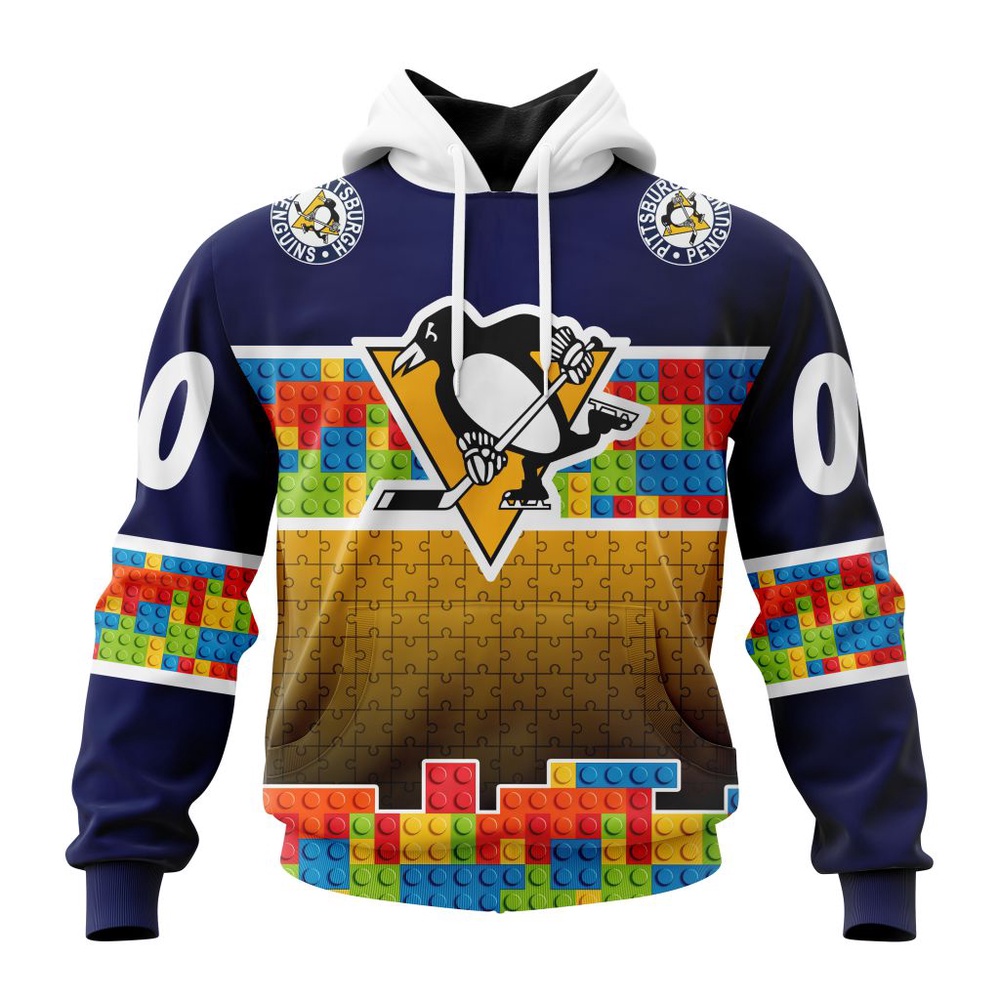 Personalized NHL Pittsburgh Penguins Autism…