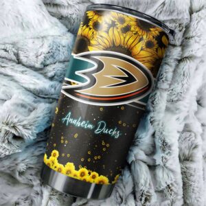 Anaheim Ducks Beautiful Sunflower Tumbler 1