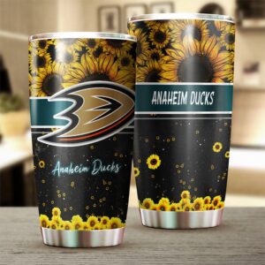 Anaheim Ducks Beautiful Sunflower Tumbler 2