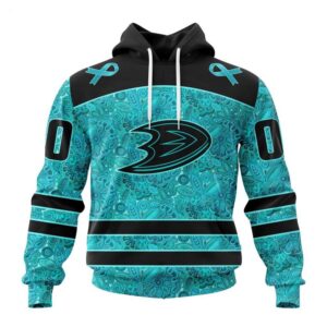 Anaheim Ducks Hoodie Special Design Fight Ovarian Cancer Hoodie 1