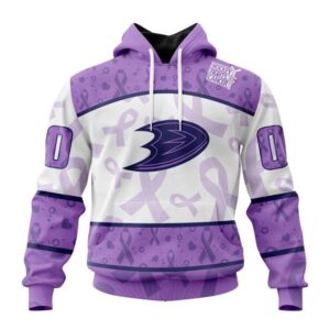 Anaheim Ducks Hoodie Special Lavender Fight Cancer Hoodie 1 1