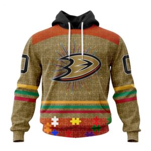 Anaheim Ducks Hoodie Specialized Design With Fearless Aganst Autism Concept Hoodie 1