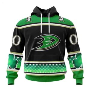 Anaheim Ducks Hoodie Specialized Unisex Kits Hockey Celebrate St Patricks Day Hoodie 1