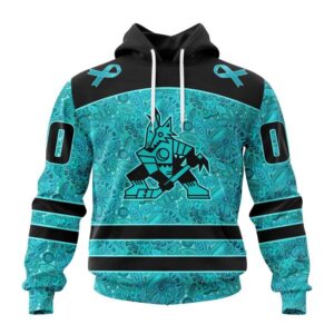 Arizona Coyotes Hoodie Special Design Fight Ovarian Cancer Hoodie 1