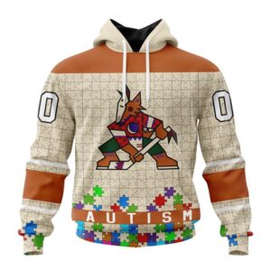 Arizona Coyotes Hoodie Specialized Unisex Kits Hockey Fights Against Autism Hoodie 1
