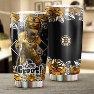Boston Bruins Featuring Groot Tumbler Personalized Design Gift 2
