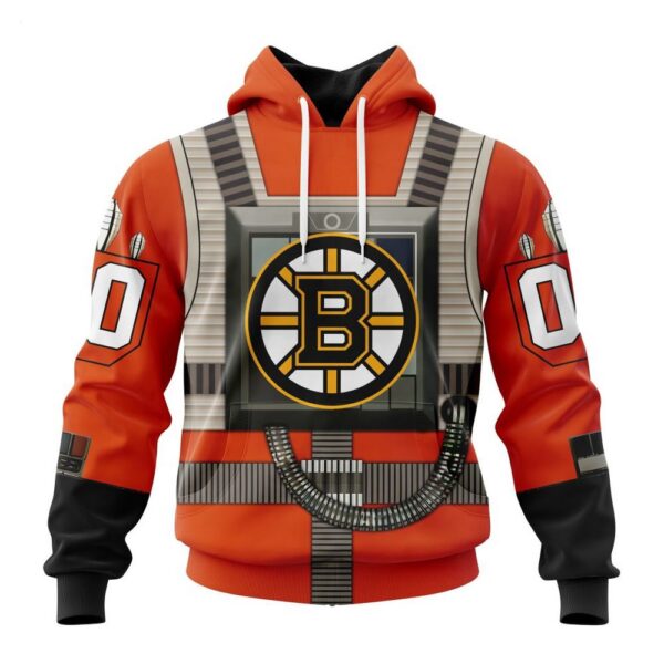 Boston Bruins Hoodie Star Wars Rebel Pilot Design Hoodie