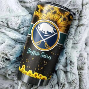 Buffalo Sabres Tumbler Beautiful Sunflower Fantastic Hockey Gifts 1