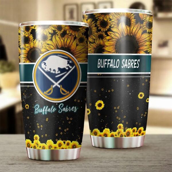 Buffalo Sabres Tumbler Beautiful Sunflower Fantastic Hockey Gifts