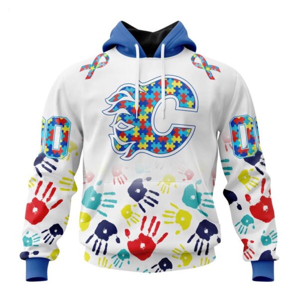 Calgary Flames Hoodie Special Autism Awareness Design Hoodie