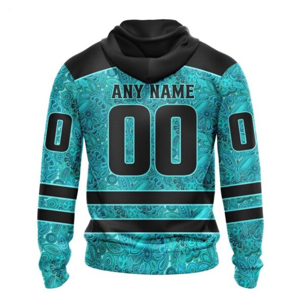 Calgary Flames Hoodie Special Design Fight Ovarian Cancer Hoodie