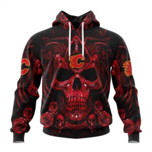 Calgary Flames Hoodie Special Design With Skull Art Hoodie 1