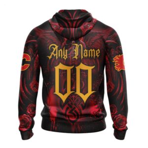 Calgary Flames Hoodie Special Design With Skull Art Hoodie 2