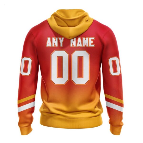 Calgary Flames Hoodie Special Retro Gradient Design Hoodie