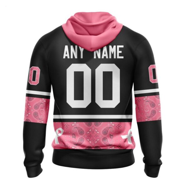 Calgary Flames Hoodie Specialized Design In Classic Style With Paisley! WE WEAR PINK BREAST CANCER Hoodie