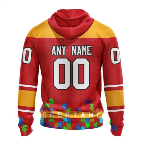 Calgary Flames Hoodie Specialized Unisex Kits Hockey Fights Against Autism Hoodie