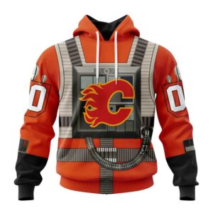 Calgary Flames Hoodie Star Wars Rebel Pilot Design Hoodie 1