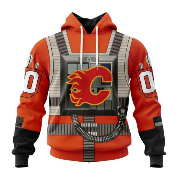 Calgary Flames Hoodie Star Wars Rebel Pilot Design Hoodie