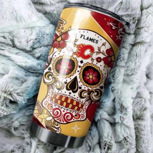 Calgary Flames Skull Design Tumbler Perfect For Game Nights 2