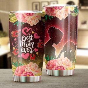 Calgary Flames Tumbler Best Mom Ever Cool Flower Can Enjoy 2