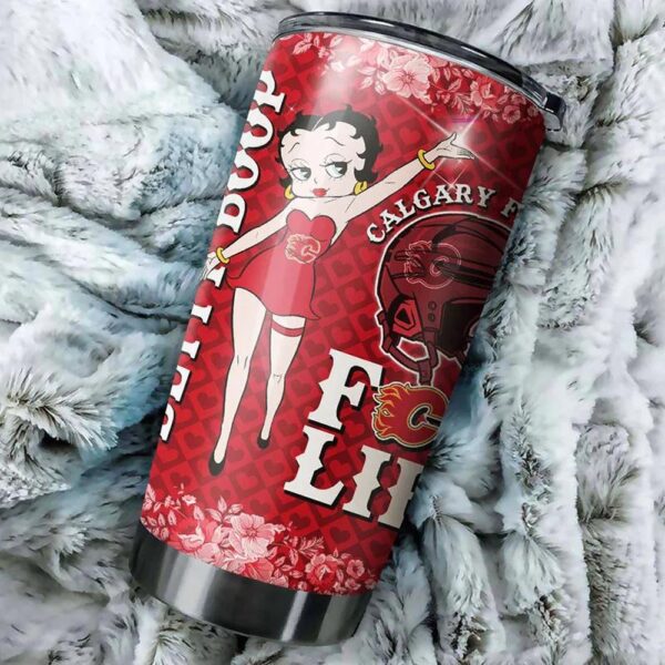 Calgary Flames Tumbler Betty Boop Retro Design