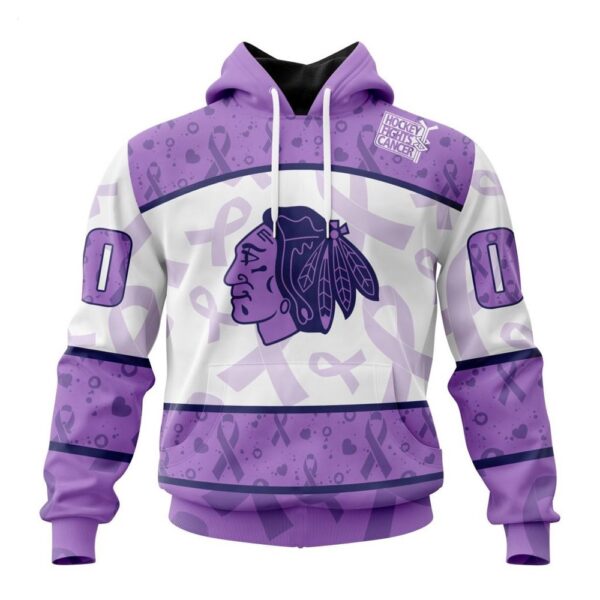 Chicago Blackhawks Hoodie Special Lavender – Fight Cancer Hoodie