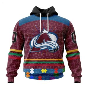 Colorado Avalanche Hoodie Specialized Design With Fearless Aganst Autism Concept Hoodie 1