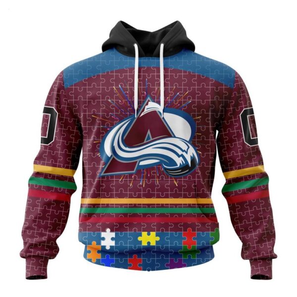 Colorado Avalanche Hoodie Specialized Design With Fearless Aganst Autism Concept Hoodie