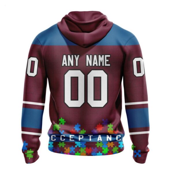 Colorado Avalanche Hoodie Specialized Unisex Kits Hockey Fights Against Autism Hoodie