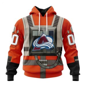 Colorado Avalanche Hoodie Star Wars Rebel Pilot Design Hoodie 1