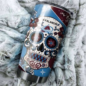 Colorado Avalanche Tumbler A Skull The Rockstar Hockey Fan Gifts 2