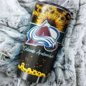 Colorado Avalanche Tumbler Beautiful Sunflower…