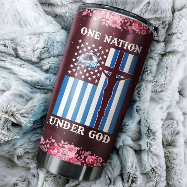 Colorado Avalanche Tumbler One Nation Under God